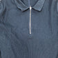 Baukjen Organic Cotton Zip Polo Top Women's Size 18 Long Sleeve Navy