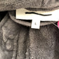 Dark Grey Fleece Hooded Robe 100% Organic Cotton Dressing Gown Size XS