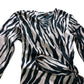 Dancing Leopard Blush Pink Zebra Print Wrap Dress - Size 10