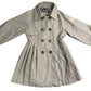 Baker By Ted Baker Girls Trench Coat 5-6 Years Stylish Pleated Khaki Outerwear