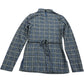 River Island Heritage Grey Plaid High Neck Top
