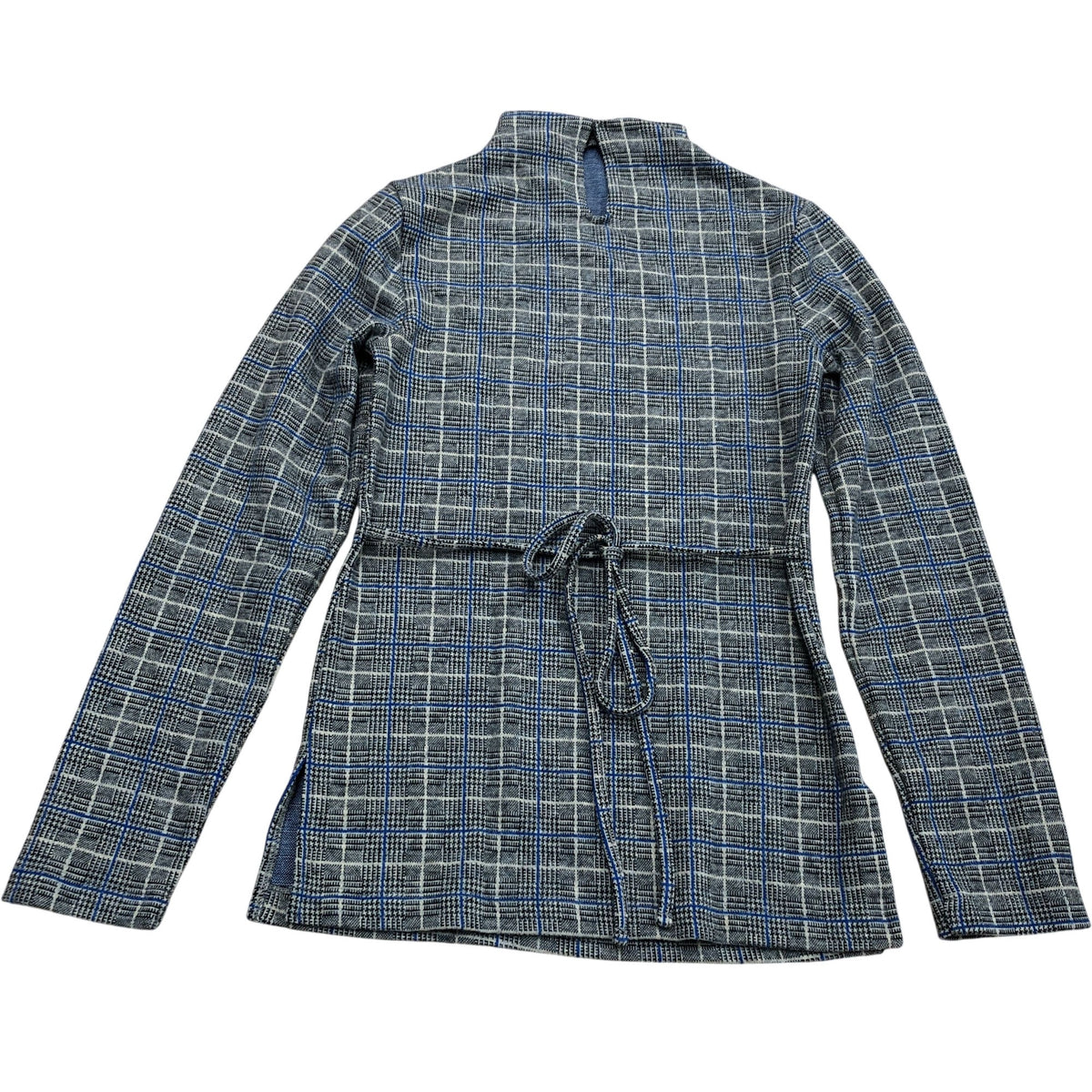 River Island Heritage Grey Plaid High Neck Top