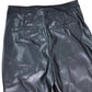 River Island Black Flared Trousers UK12 Women's Faux Leather High Waisted
