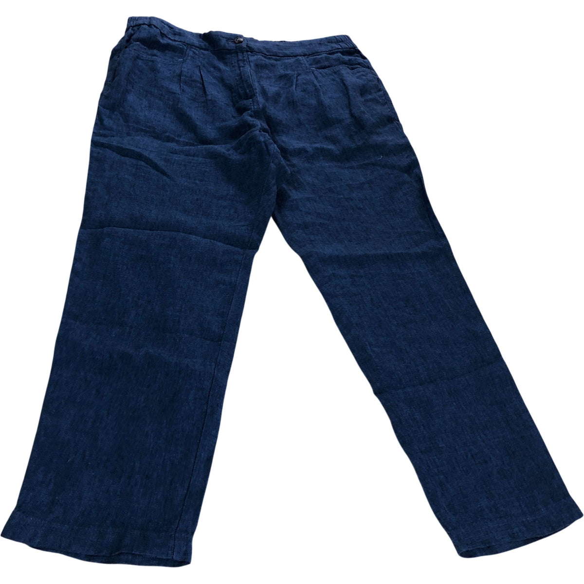 Rowena Linen Trouser 16R Women's Dark Navy Casual Trousers