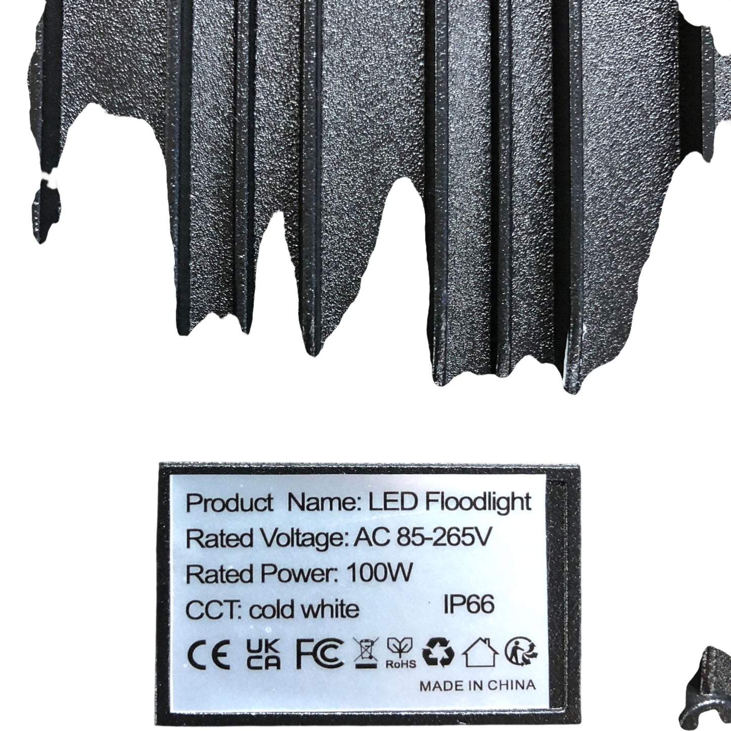 100W LED Floodlight IP66 Cold White Security Light Outdoor Pack Of 2
