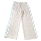 Women's Trousers UK Size 14 Pale Pink Stretch Wide Leg with Side Stripes