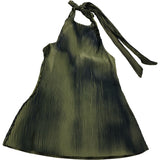 River Island Halter Neck Dress UK Small Women's Pleated Green