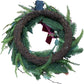 Lit Frosted Fruit Eucalyptus Festive Wreath Pine & Berries With Velvet Bow 18"