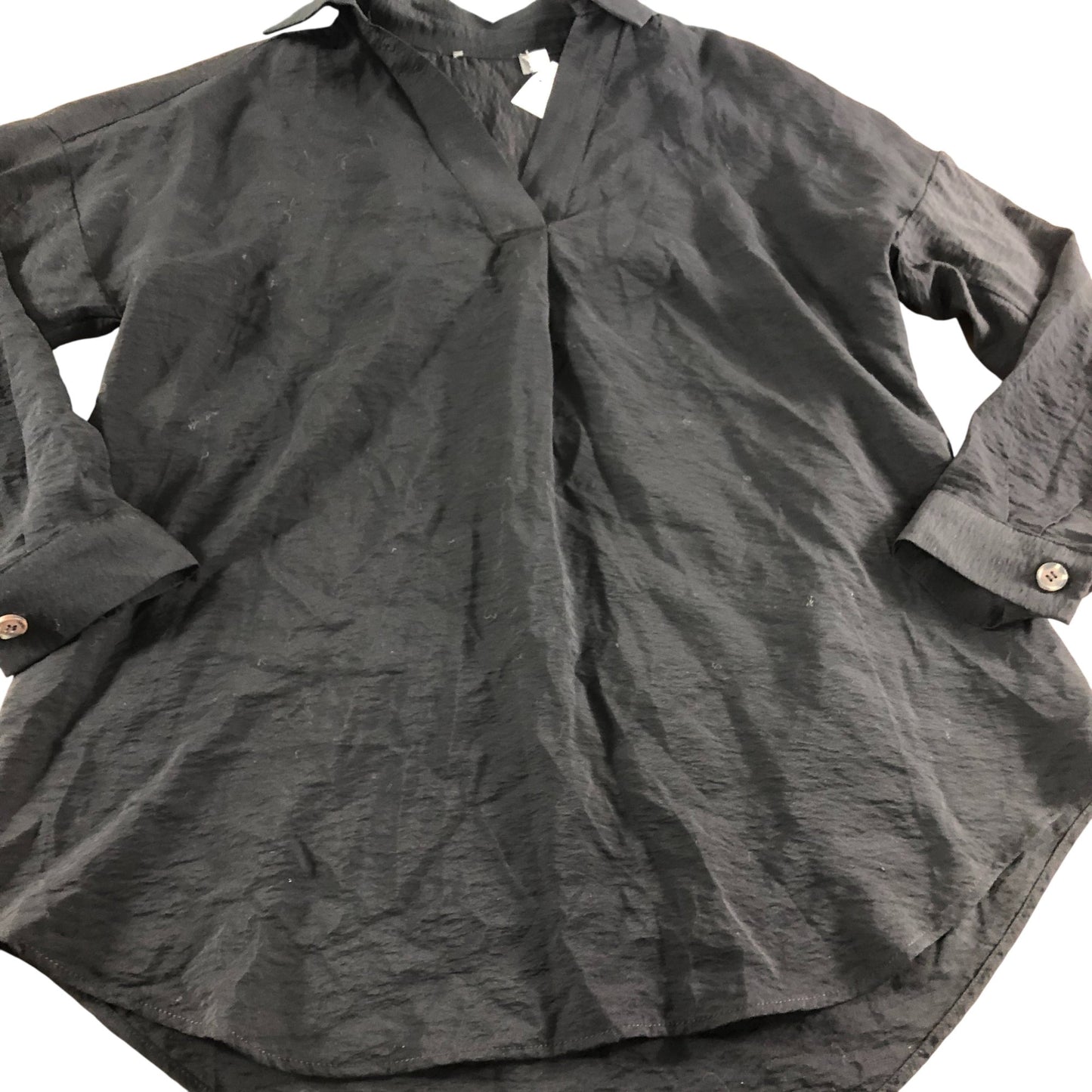 Branded Black Long Sleeve Blouse - Size 8