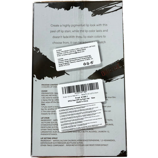 DAGEDA 4PCS Peel Off Lip Stain Set Long Lasting Quick Drying Lip Makeup