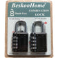 BESKOOHOME Combination Lock Set Hassle Free Password Lock Black 2 Pack