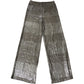 River Island Metallic Wide Leg Trousers Women's Elasticated Waist - Size S