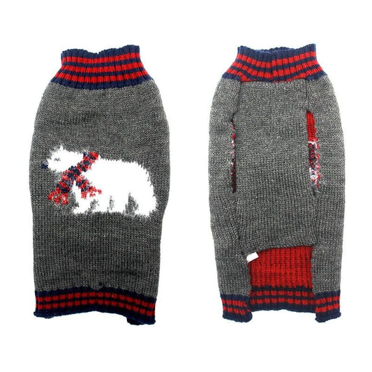 Polar Bear Christmas Dog Sweater XL
