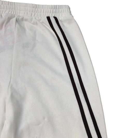 Kids Track Pants White Sports Trousers With Black Stripes
