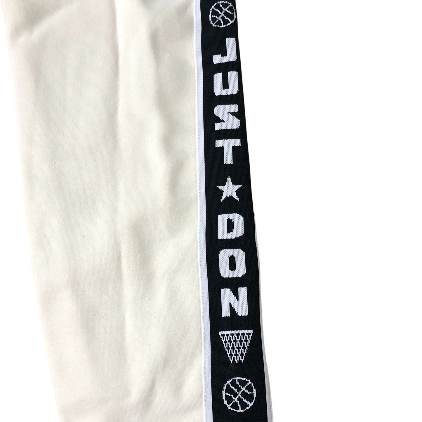 Just Don All City Sweatpants Men's Cream Comfortable Trousers Size M Ankle Zips