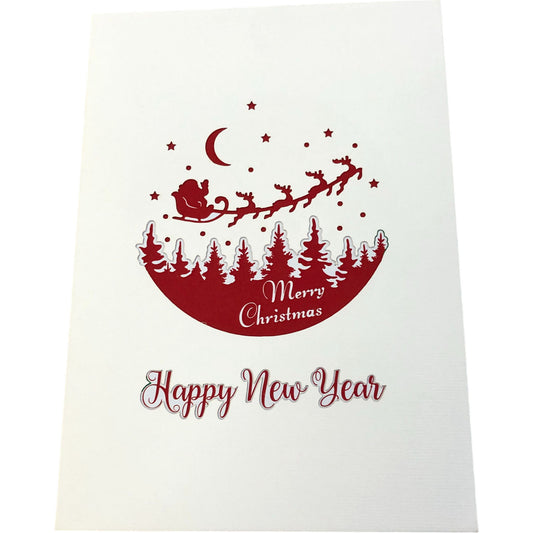 Hartensteler Pop-Up Christmas Card Santa and Reindeer