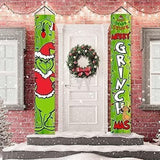Grinch Themed Decorative Christmas Banners 180cm X 30cm 2 Pieces