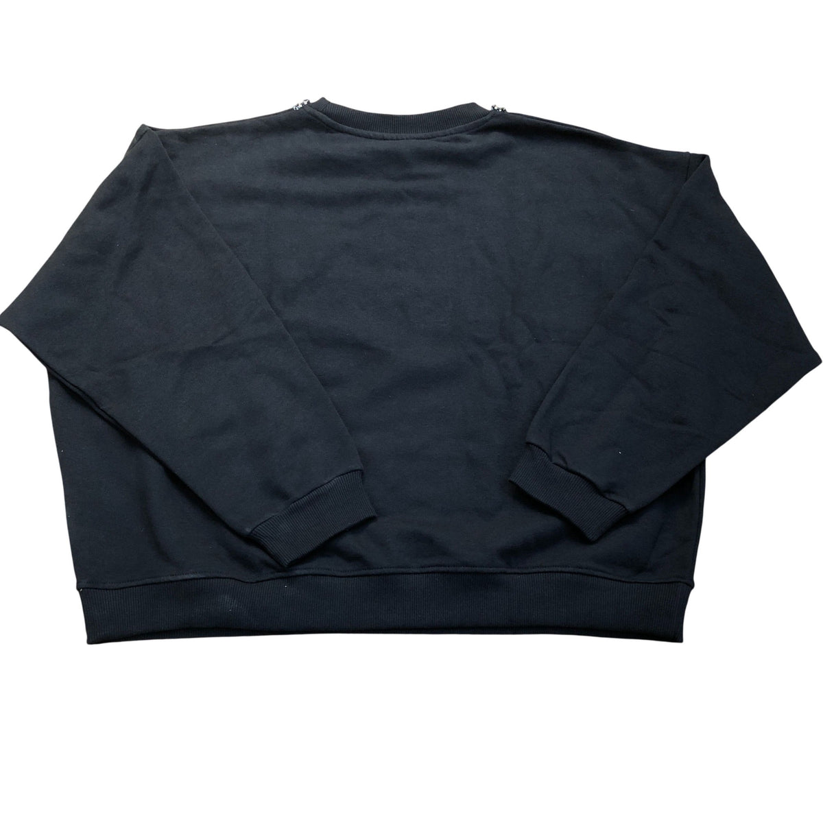 River Island Black Sweatshirt With Crystal Milan Detail Size L