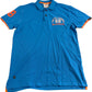 TOKYO LAUNDRY 68 Polo Shirt M Men's Blue Cotton Orange Detail