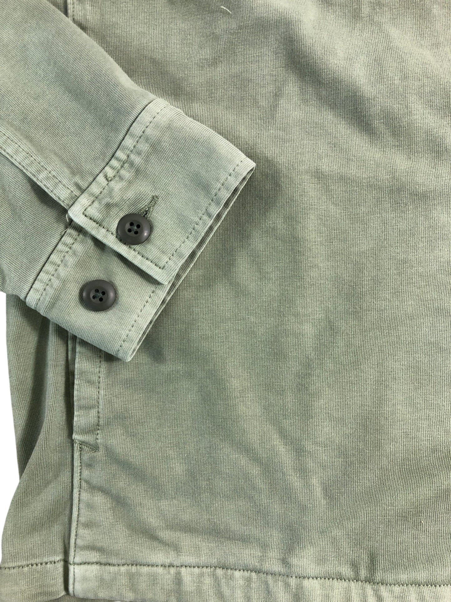 FAHERTY Jersey Shirt Jacket Size L Men's Olive Green Casual Cotton