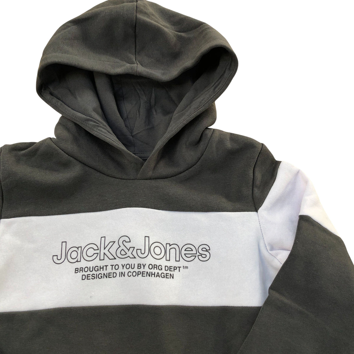 Jack & Jones Khaki and White Hooded Kids Sweater 10 Years