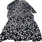 Baukjen Black White Polka Dot Dress UK Size 14 Women's Tiered Long Sleeve