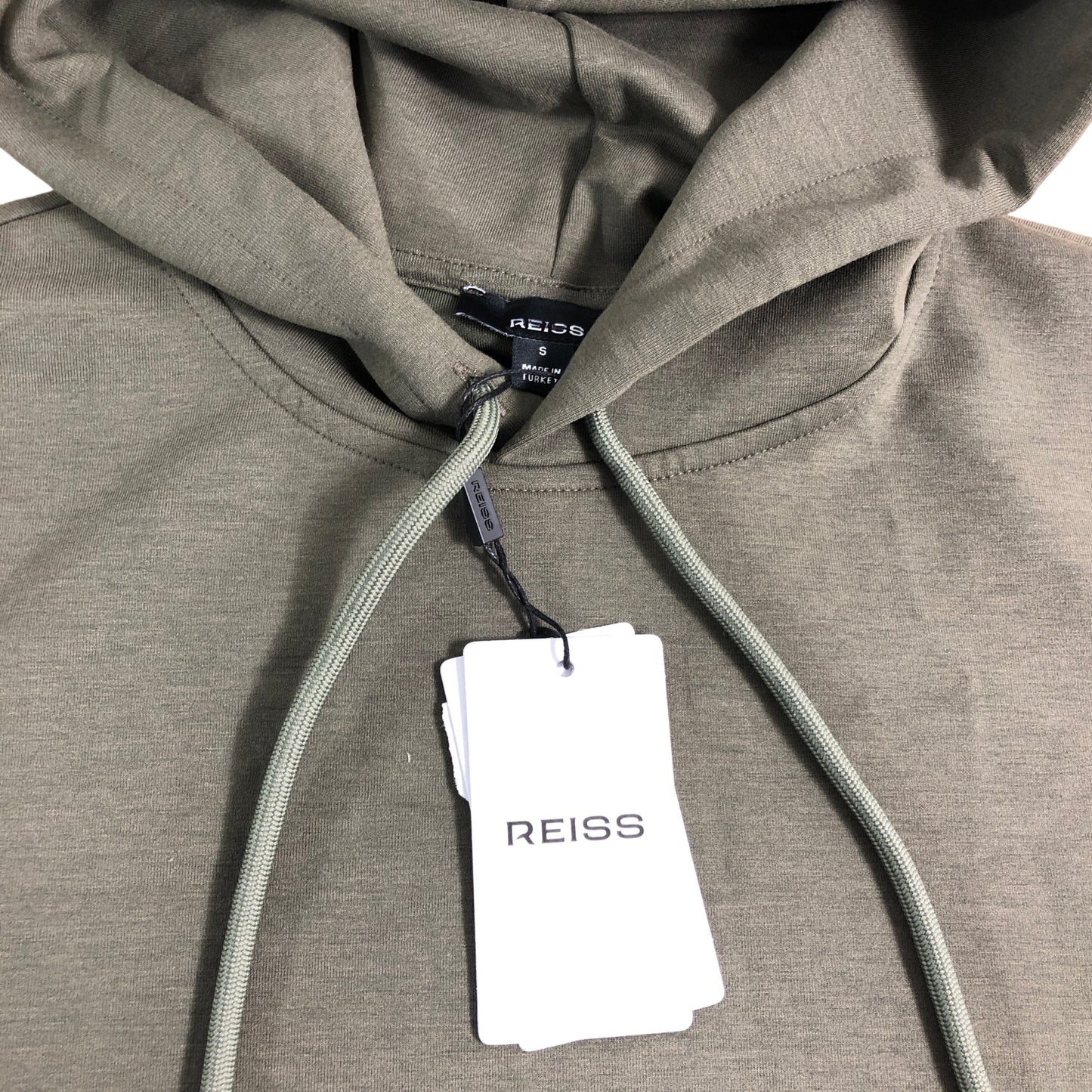 Reiss Women's Small Khaki Green Hoodie Lightweight Casual Sweatshirt New