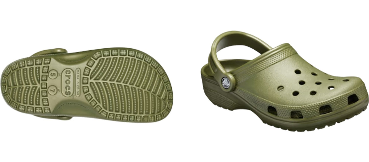 CROCS Classic Clogs Size 9M/10W Green Unisex Lightweight Comfortable Sandals
