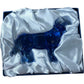 Blue Crystal Bull Figurine Stunning Decorative Collectible Home Decor Item