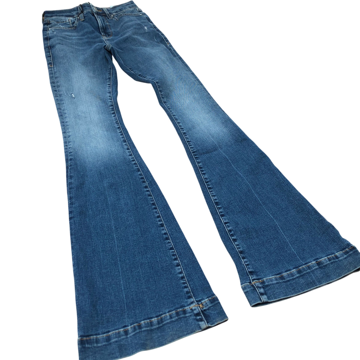Flare High Rise Jeans Women's Blue Denim Vintage Style