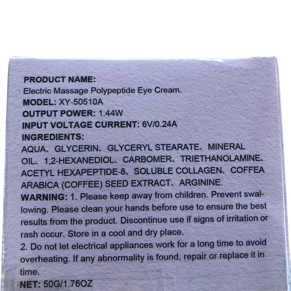 Electric Massage Polypeptide Eye Cream Resilience Rebuilder Skin Care -Two Pack