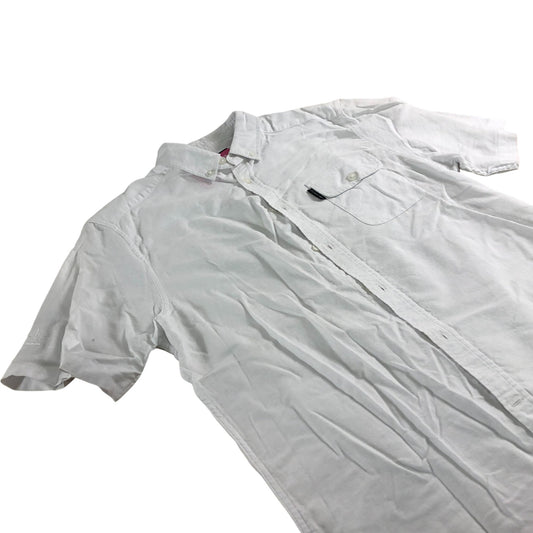 Firetrap Alvin White Short Sleeve Cotton Shirt Men's Casual Top Medium