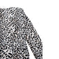 River Island UK8 Women's Leopard Print Bodycon Dress Long Sleeve Casual Chic