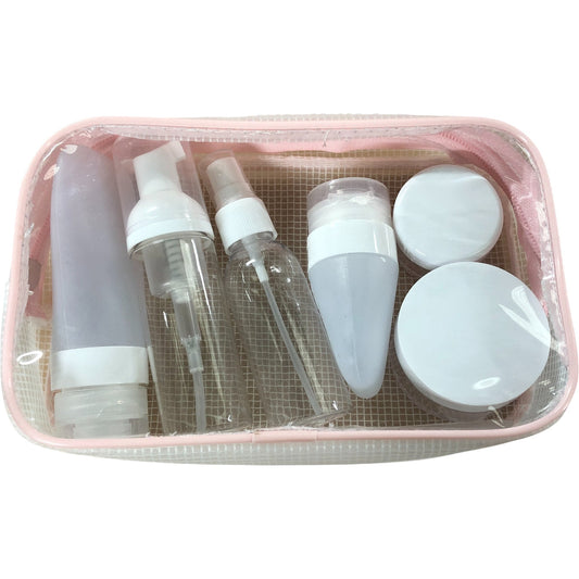 Travel Toiletry Bottles Set Clear Container Refillable Makeup Travel Kit