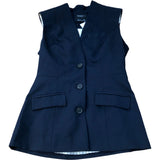 River Island Sleeveless Jacket Women's Smart Casual Blazer Style Navy Blue