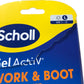Scholl Scheidt Gel Activity Work Boot Insoles Size UK 7-12 Comfort Cushioning