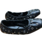 Black Ballerina Flats Women's Stylish Bow Detail Footwear
