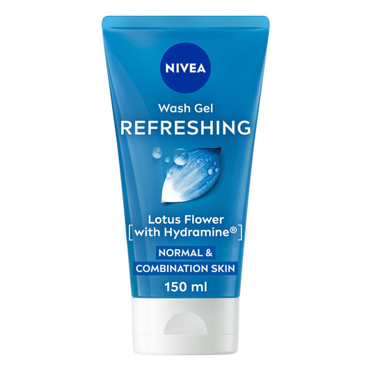 NIVEA Refreshing Wash Gel 150ml Lotus Flower Hydramine Normal Combination Skin