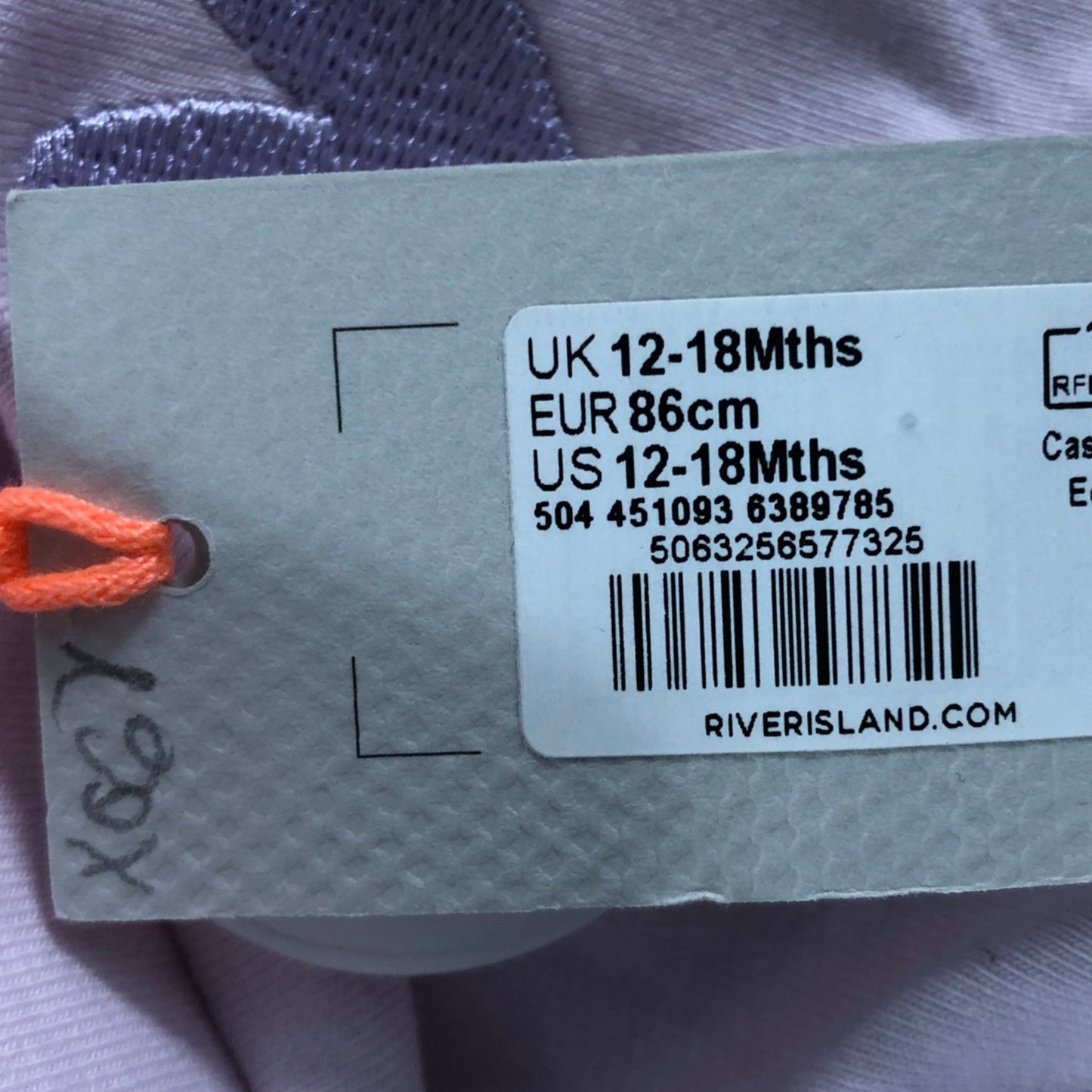 River Island Mini Baby Leggings 9 12 Months Casual Ecru Heart Design