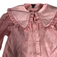 River Island Women's Pink Diamante Ruffled Blouse UK12