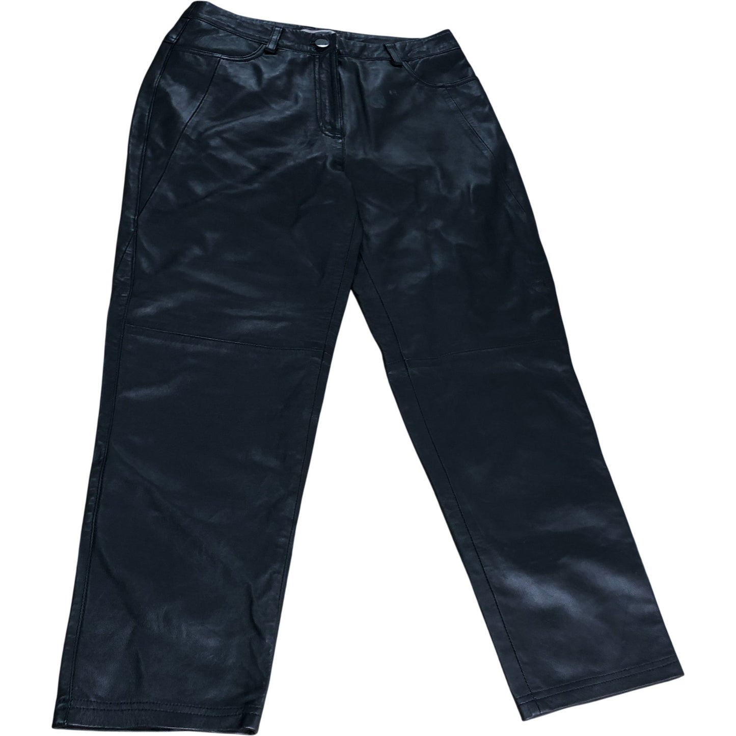 Urban Code Women's Black Leather Trousers Size 12