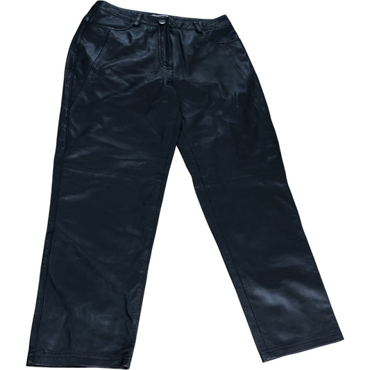 Urban Code Women's Black Leather Trousers Size 12