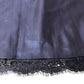 River Island Black Skirt UK12 Women's Lace Trim A-Line Style Satin Material