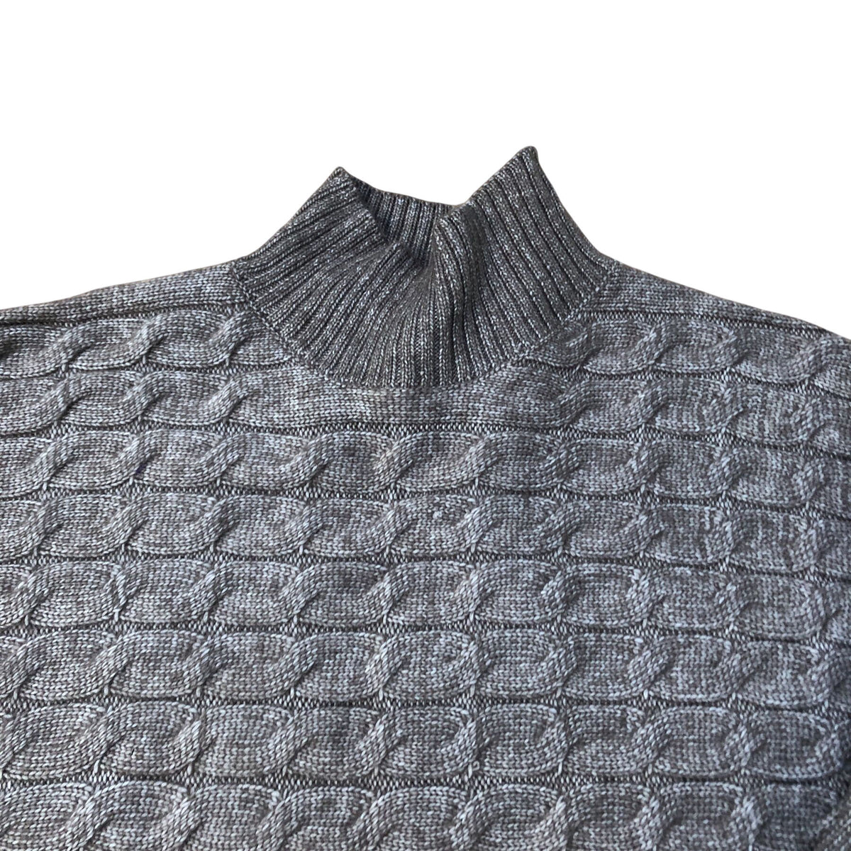 Chunky Knit Jumper Size S Women's High Neck Long Sleeve Sweater