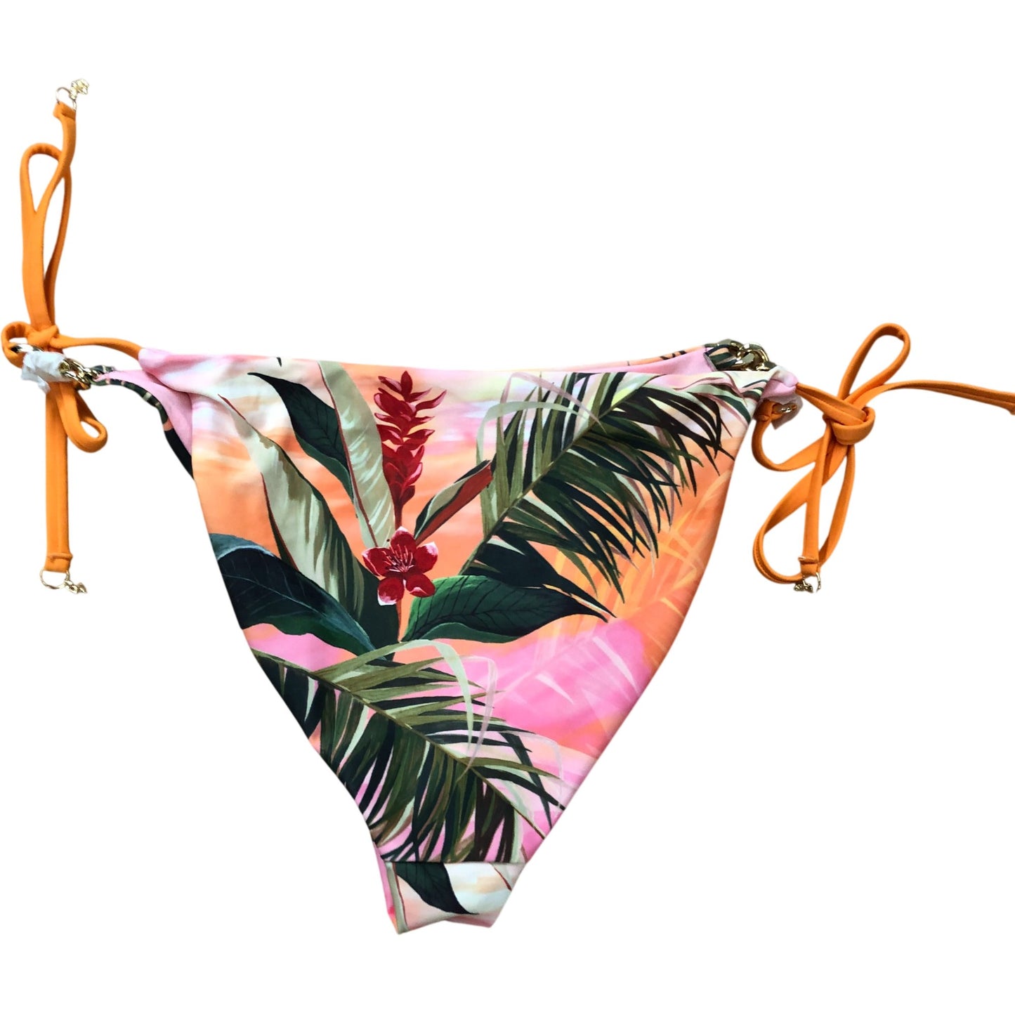 River Island Poolside Swim Briefs Women's Floral Bikini Bottoms Pink Size 12