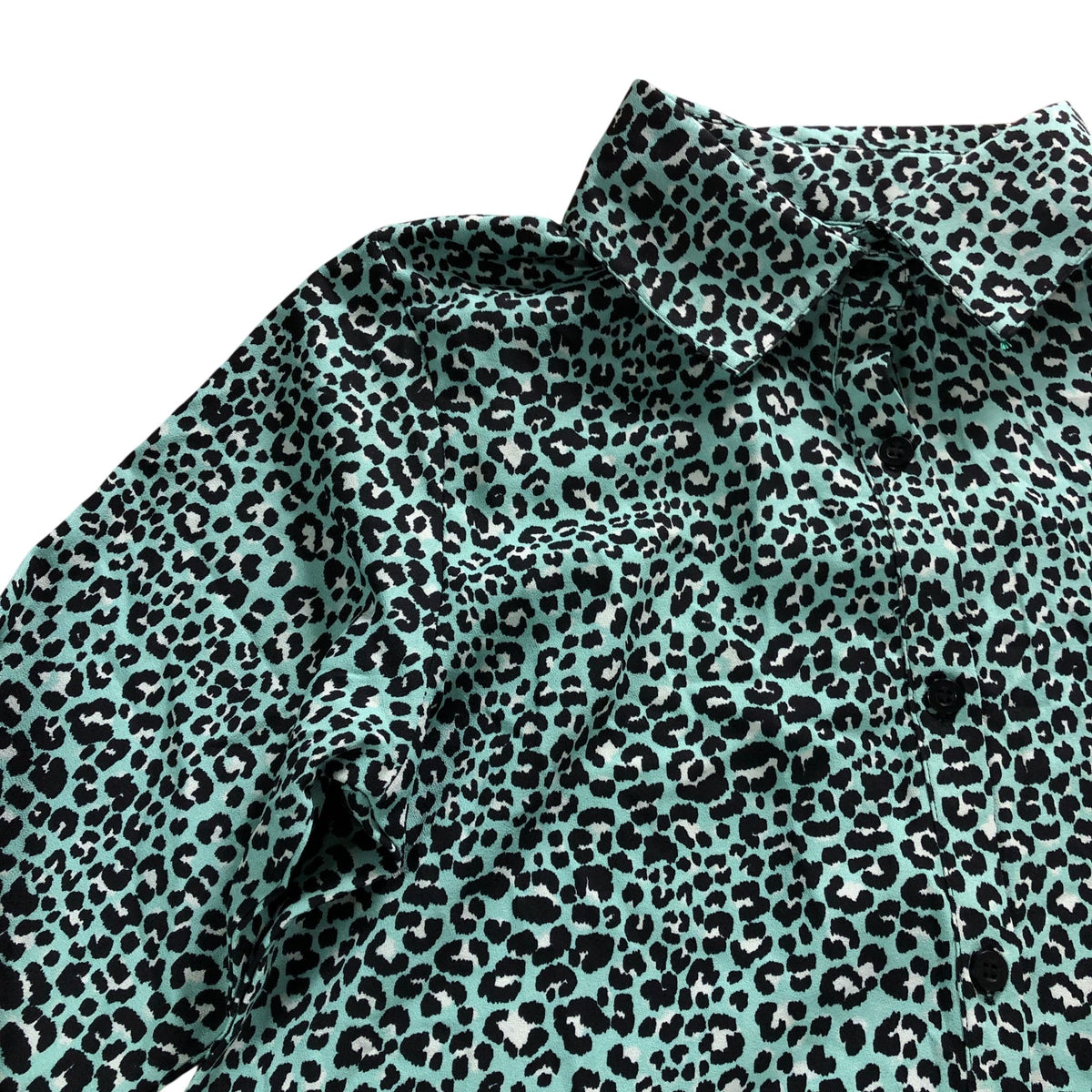 Dancing Leopard Maxi Dress UK12 Women's Leopard Print Green