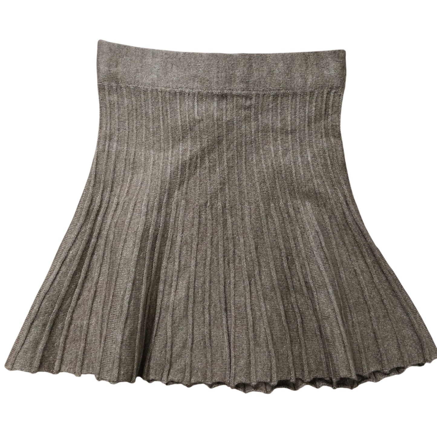 River Island Ribbed Knitted Maxi Skirt UK Size 10 Women's Brown Knit Style