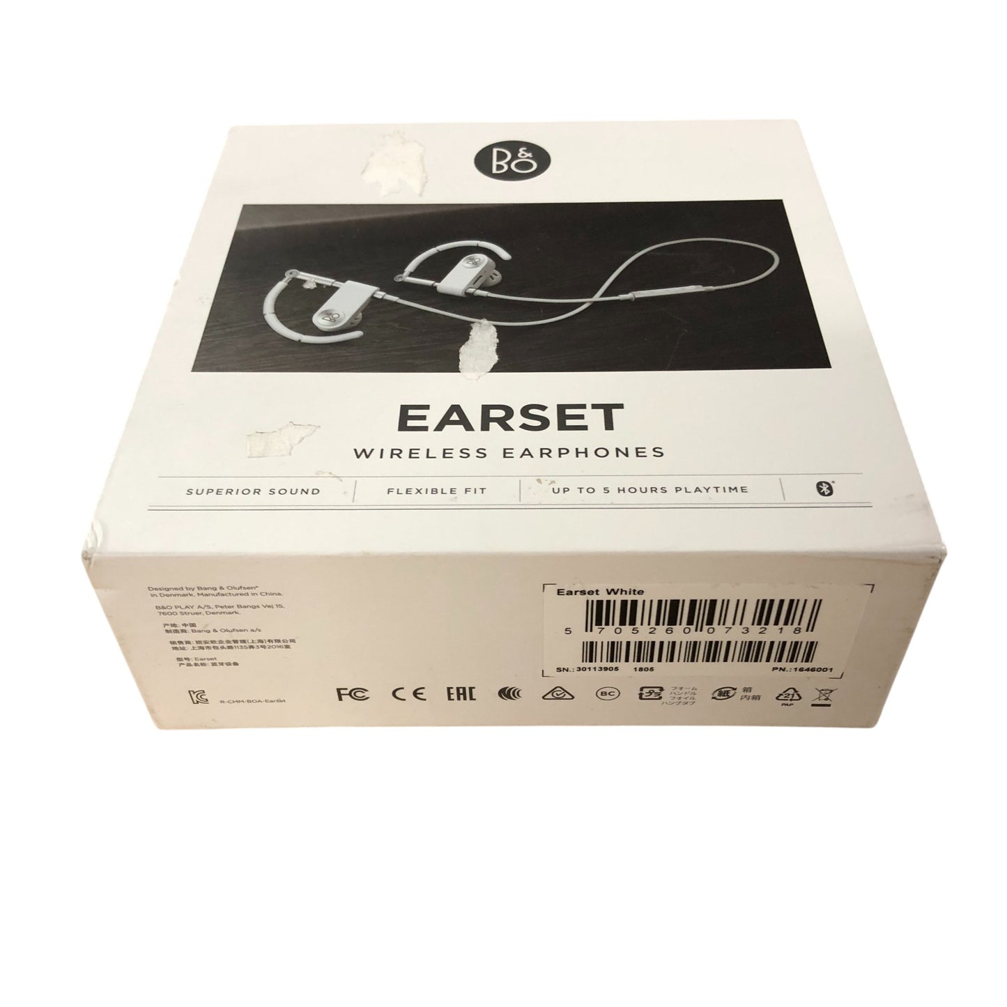 Bang & Olufsen Earset Wireless Earphones Bluetooth Flexible Fit White