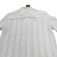 River Island L Button Up Shirt New White Striped Casual Men's Top