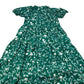 Baukjen Green Floral Maxi Dress Women Size 10 Short Sleeve Viscose A Line